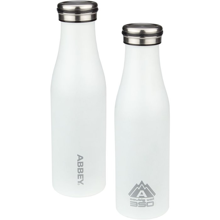 Abbey Camp® Abbey Camp® - Drinking bottle double -walled • VICTORIA • 0.45 L • White/Silver