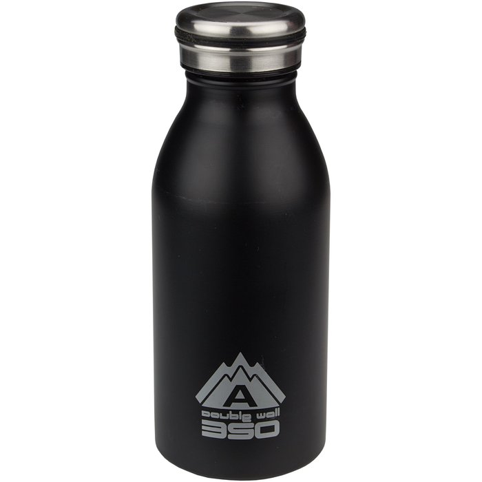 Abbey Camp® Abbey Camp® - Bouteille de boisson double-malent • VICTORIA • 0.35 L • Noir/Argent