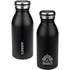 Abbey Camp® Doppelwandige Trinkflasche • VICTORIA • 0.35 L • Schwarz/Silber