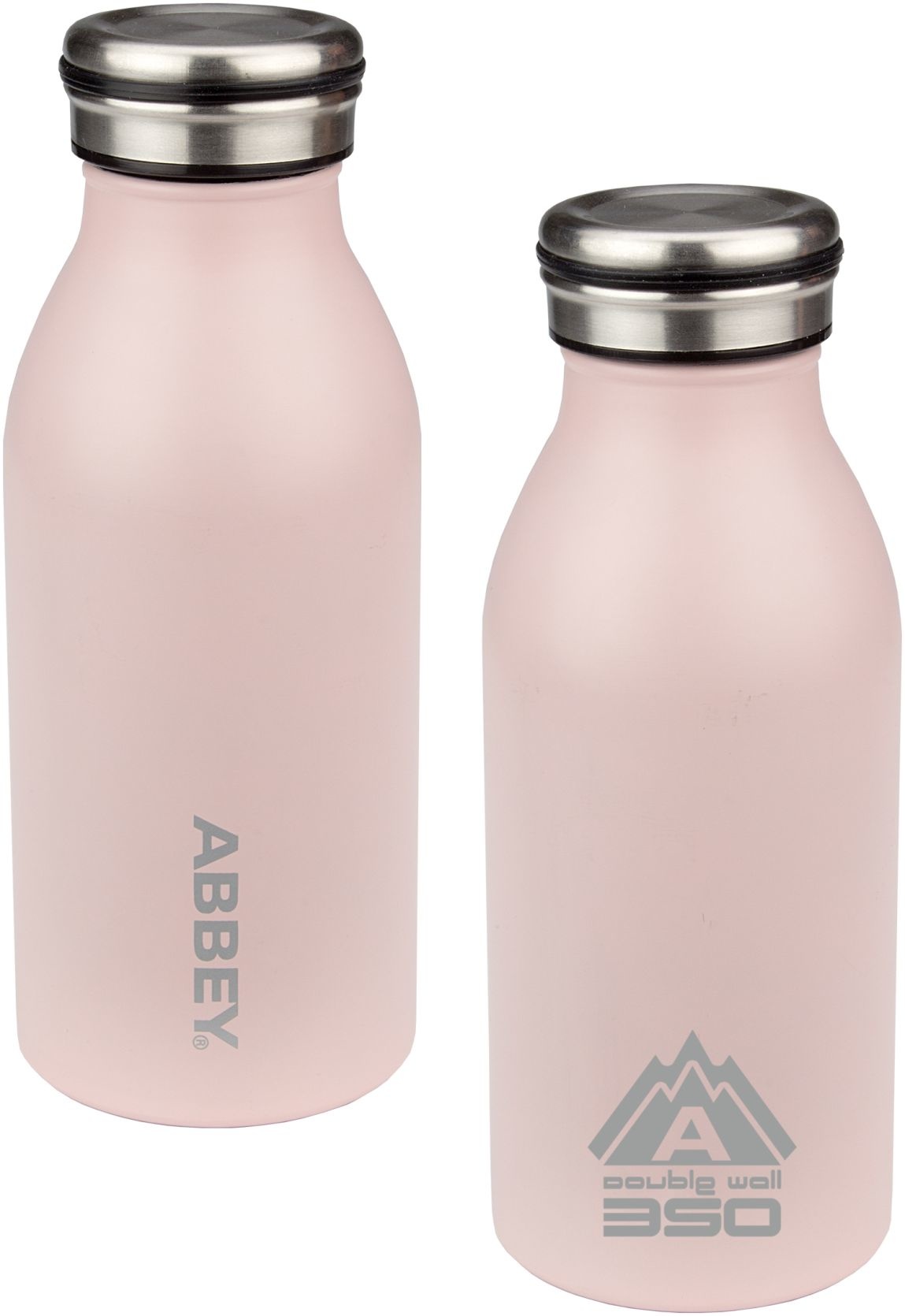 Abbey Camp® Abbey Camp® - Drinkfles Dubbelwandig - Victoria - 0.35 L - Licht Roze