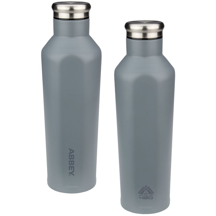 Abbey Camp® Abbey Camp® - Drinking bottle double -walled • GODAFOSS • 0.48 L • Gray/Silver