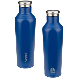 Abbey Camp® Doppelwandige Trinkflasche • GODAFOSS • 0.48 L • Blau/Silber