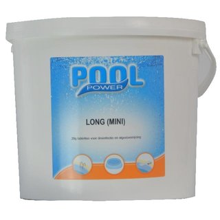 Pool Power Chlorine Tablets Long (Mini 20gr) - 5 kg