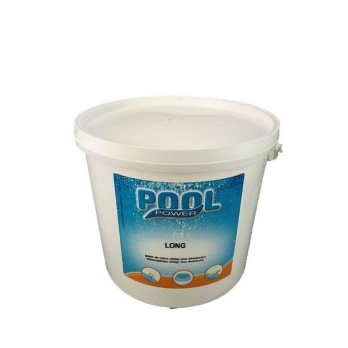 Pool Power Pool Power - Chlorine tablets Long 200gr - 5 kg