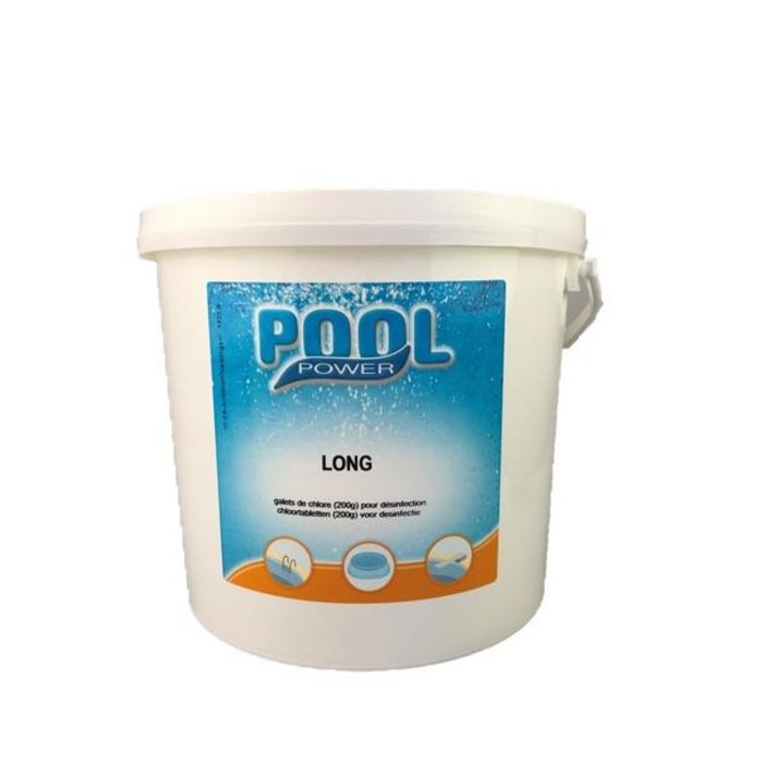 Pool Power Pool Power - Chlorine tablets Long 200gr - 5 kg