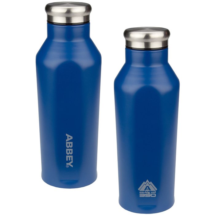 Abbey Camp® Abbey Camp® - Drinking bottle double -walled • GODAFOSS • 0.35 L • Blue/Silver