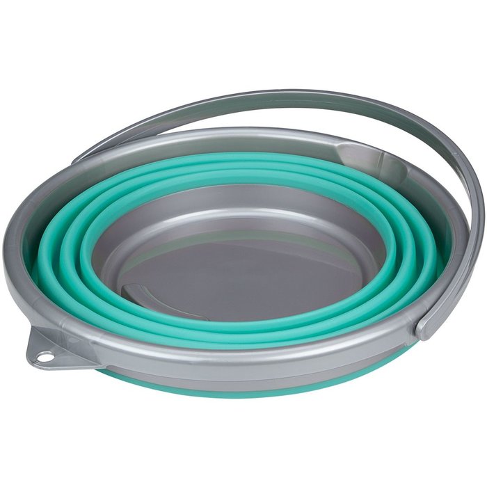 Abbey Camp® Abbey Camp® - Seau pliable 15 litres • HALLSTATT-015 •  Vert/Gris