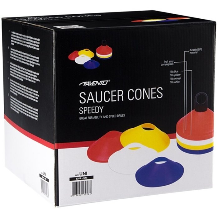 Avento® Avento® - Abgrenzungsfiguren 4 Farben • SPEEDY • 40 Stücke