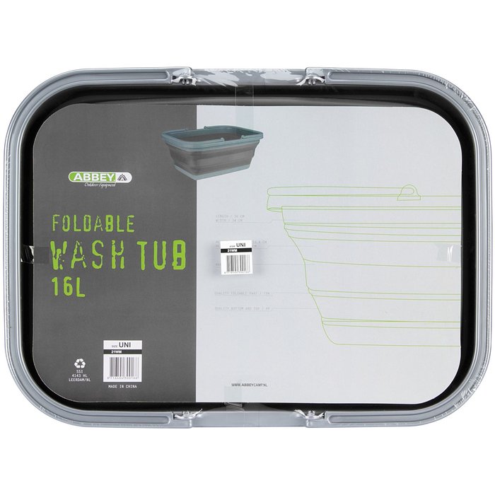 Abbey Camp® Abbey Camp® - Afwasteil Opvouwbaar 16 Liter • ANNENCY-016 • Grijs/Antraciet