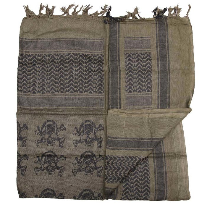 101 INC 101 INC - PLO Scarf - Skull Bones - Green