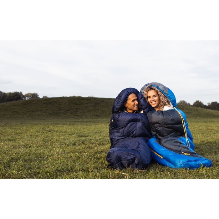 Abbey Camp® Abbey Camp® - Slaapzak Mummie • BERLIN-01 • Blauw/Antraciet