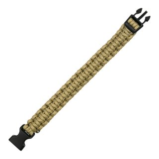 101 INC Paracord-Armband - Große Schnalle - K2016B - Khaki - 9 Zoll
