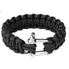 101 INC Paracord - Iron buckle K2020 - 8 inch - Zwart