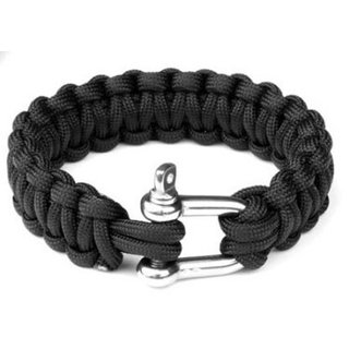 101 INC Paracorde - Boucle en fer K2020 - 8 pouces - Noir