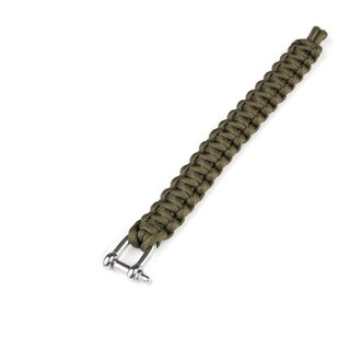 101 INC Paracord - Iron buckle K2020 - 8 inch - Groen