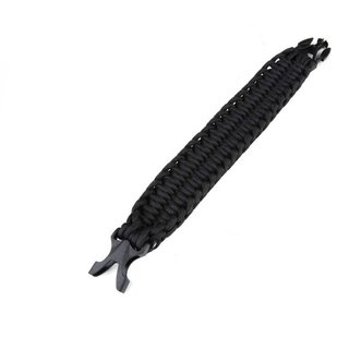 101 INC Paracord Armband K2132 - 9" (+/- 23cm) - Zwart