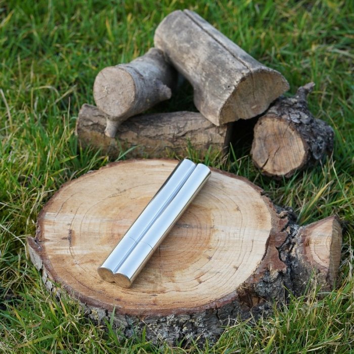 Fosco Industries Fosco Industries - Taschenflasche und Zigarrenetui - Silber/Chrom