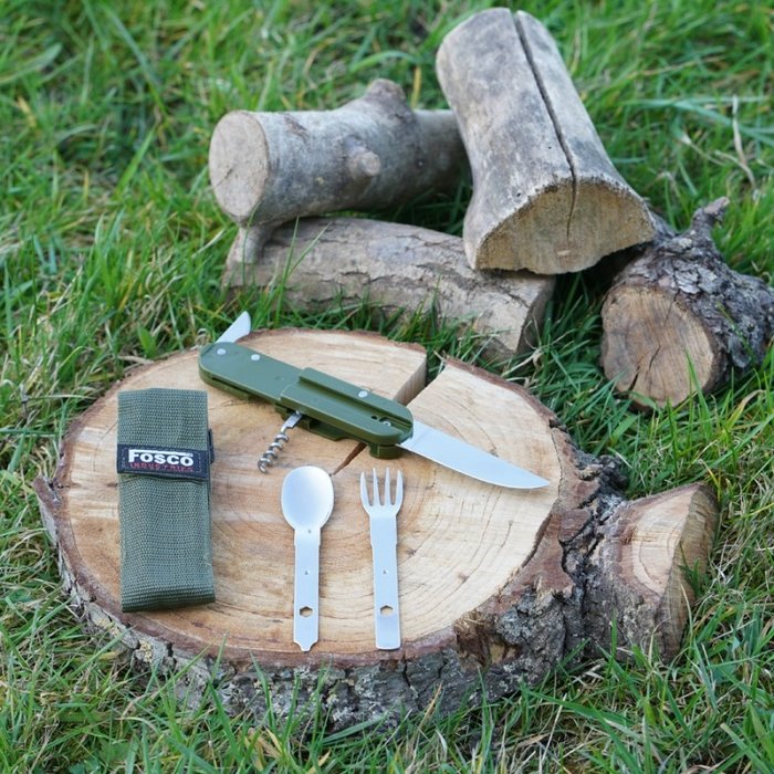 Fosco Industries Fosco Industries - Besteck faltbar+Korkenzieher - Grün