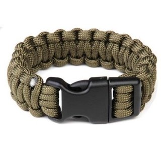 101 INC Paracord Bracelet - Big Buckle - K2016B - Green - 9 inches.