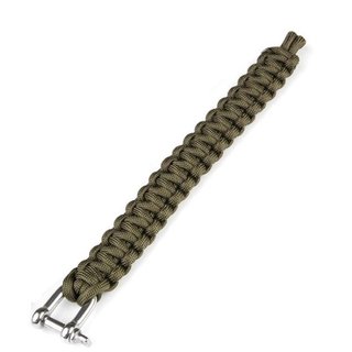 101 INC Paracord Bracelet - Iron Buckle - K2020 - Green - 9 inches.