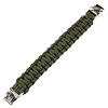 101 INC Paracord Bracelet - Silver Buckle - K2139 - Green - 8 inches.