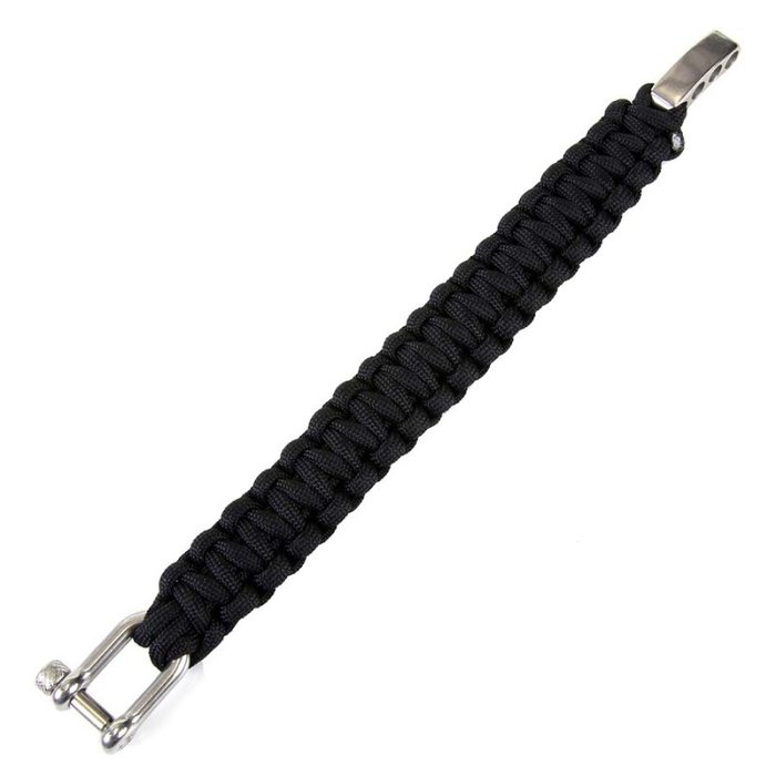 101 INC 101 INC - Paracord Armband - K2108A - Zwart - 9 inch
