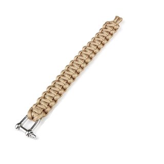 101 INC Paracord Armband - Iron buckle - K2020 - Khaki - 9 inch