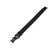 101 INC Paracord-Armband mit Kompass K2023 - 8 Zoll - Schwarz