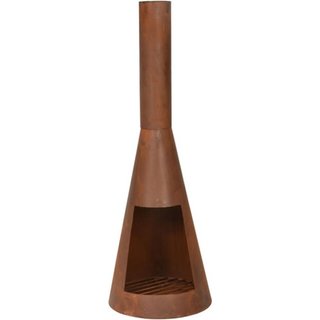 Ambiance Fiche de jardin d'ambiance avec cheminée - 1m - brun rouille