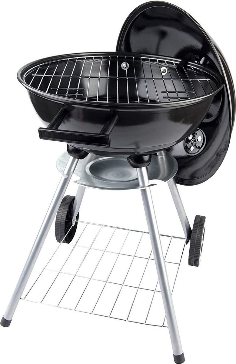 BBQ BBQ Houtskool ø47 cm | Barbeque met wielen, thermometer & luchtrooster