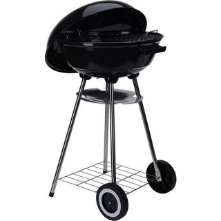 BBQ Barbecue de balle de progarden sur les roues - noir - 46x82cm