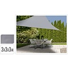 Triangle de tissu d'ombre - Protection UV UPF 50+ - 3x3x3m - Gris clair