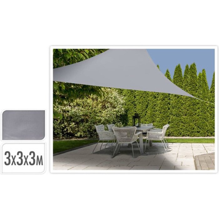 Schatten -Stoff -Dreieck - UV -Schutz UPF 50+ - 3x3x3m - Hellgrau