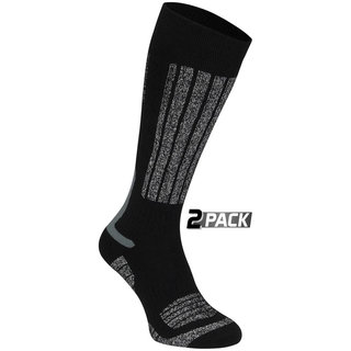 Starling® Bas de ski • 2-PACK • WHISTLER • Noir/Gris/Anthracite