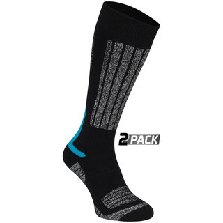 Starling® Bas de ski • 2 Pack • WHISTLER • Noir/Gris/Bleu