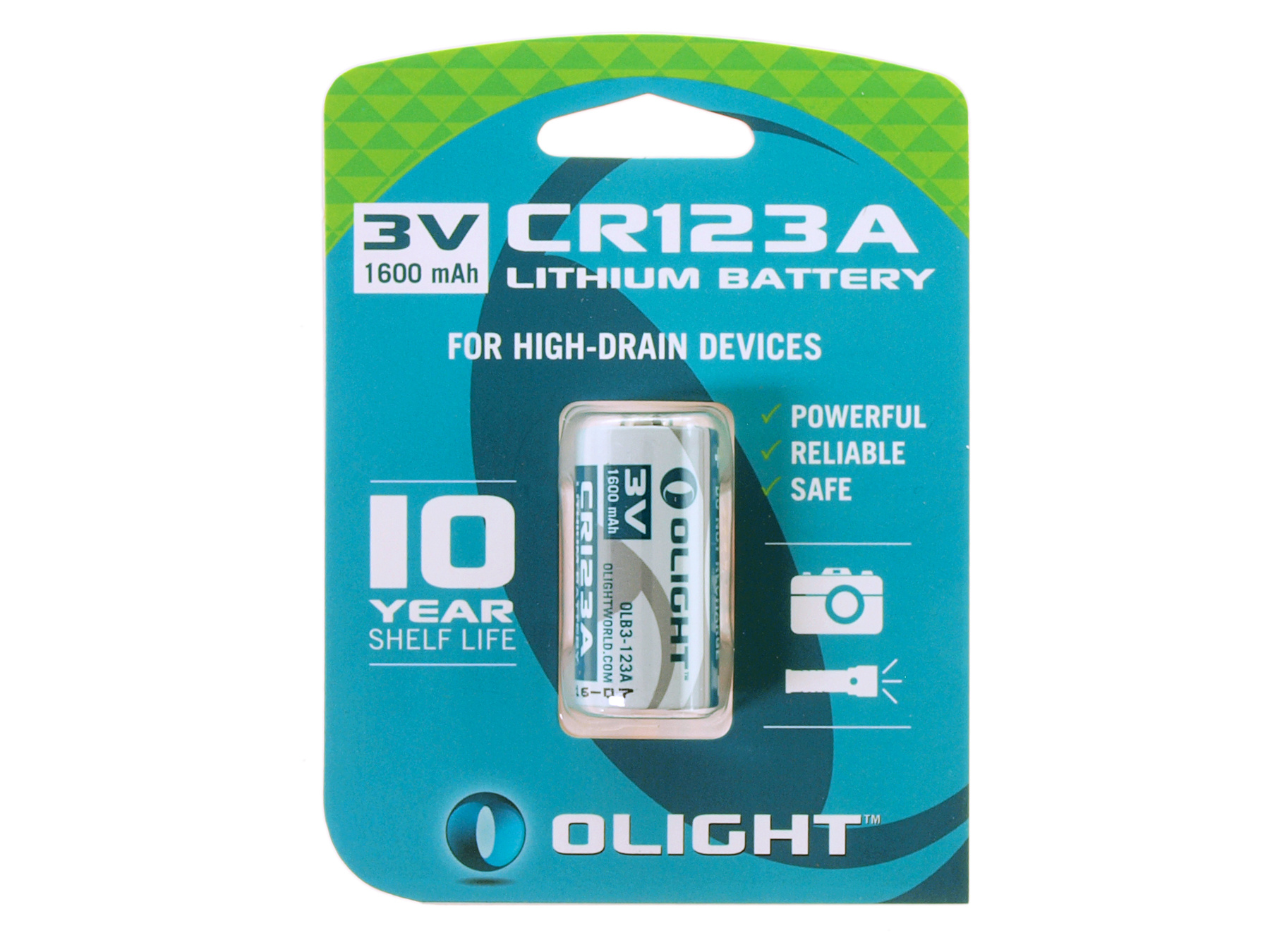 Olight Olight - Batterij / Accu CR123A Lithium battery 3V 1600mAh (OLB3-123A)