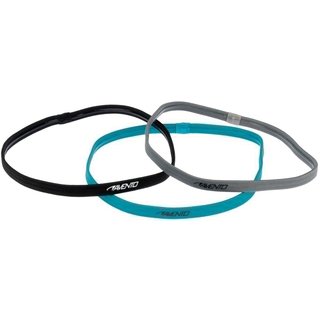 Avento® Sport-Haarband elastisch 3 Stück • BLUE • Blau/Schwarz