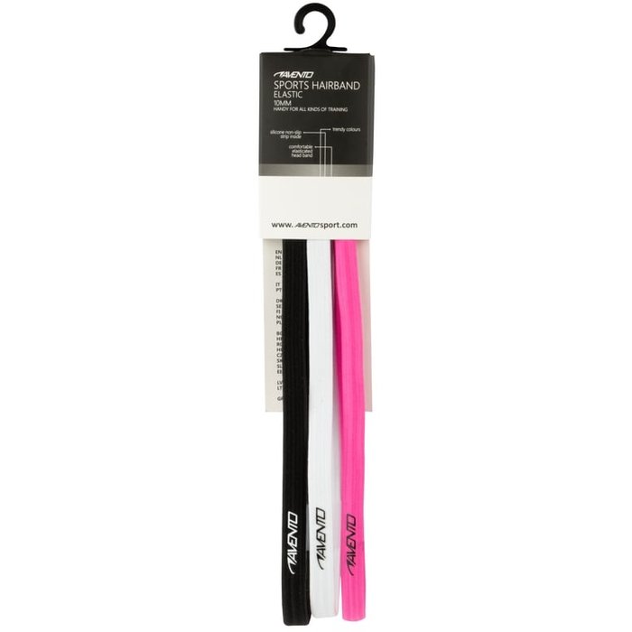 Avento® Avento® - Bandeau élastique pour le sport 3 pièces • PINK • Rose/Noir