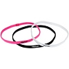 Avento® Sport-Haarband elastisch 3 Stück • PINK • Rosa/Schwarz