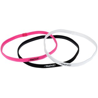 Avento® Bandeau élastique pour le sport 3 pièces • PINK • Rose/Noir