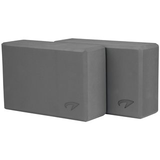 Avento® Blocs de yoga - Lot de 2 • FOAM • Gris