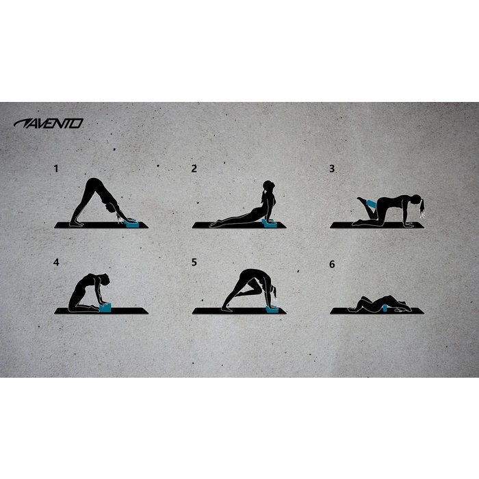 Avento® Avento® - Yoga Blok Set van 2  • FOAM • Grijs