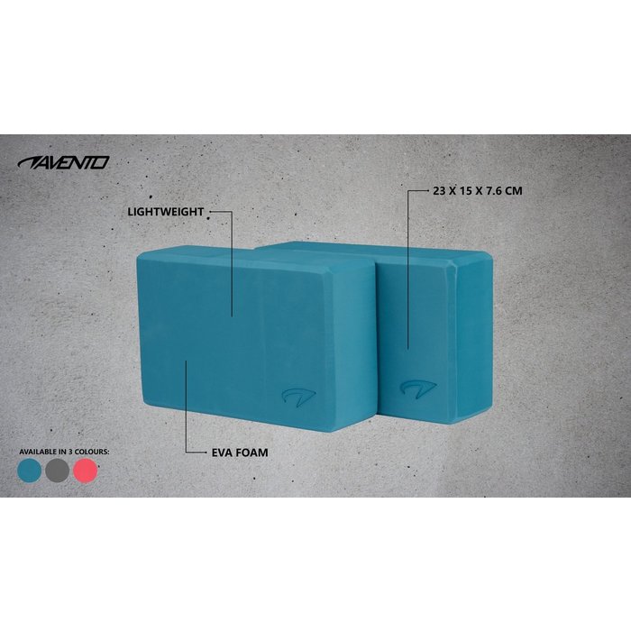 Avento® Avento® - Yoga -Block Set von 2 • FOAM • Blau