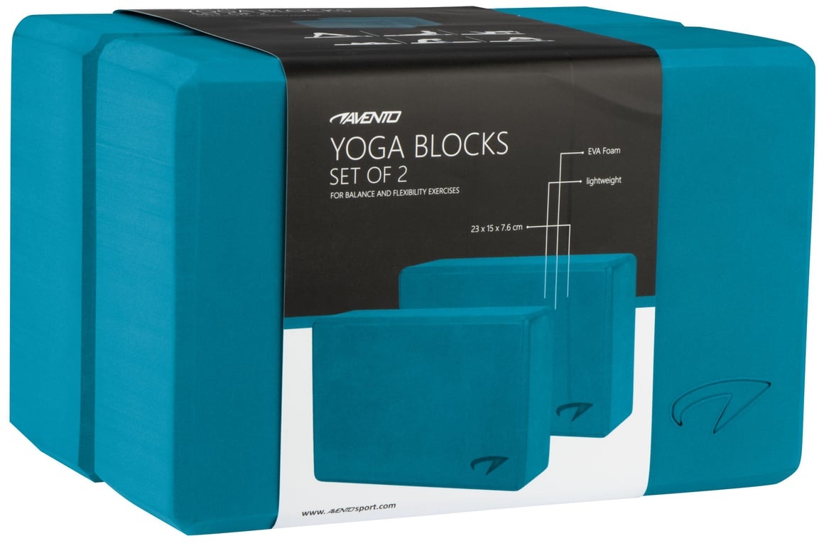 Avento® Avento® - Yoga Blok Set van 2 - Foam - Blauw
