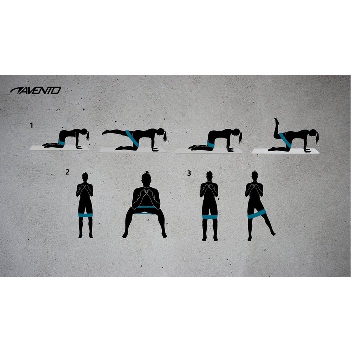 Avento® Avento® - Fitness Resistance Band Set • BOOTY TRAINER • Multi