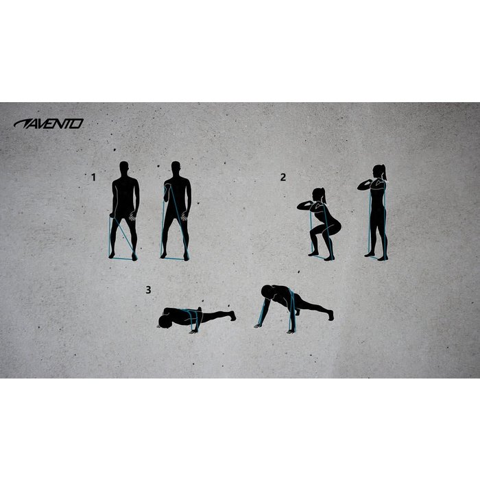 Avento® Avento® - Latex de la forme de fitness • HEAVY • Noir/Bleu