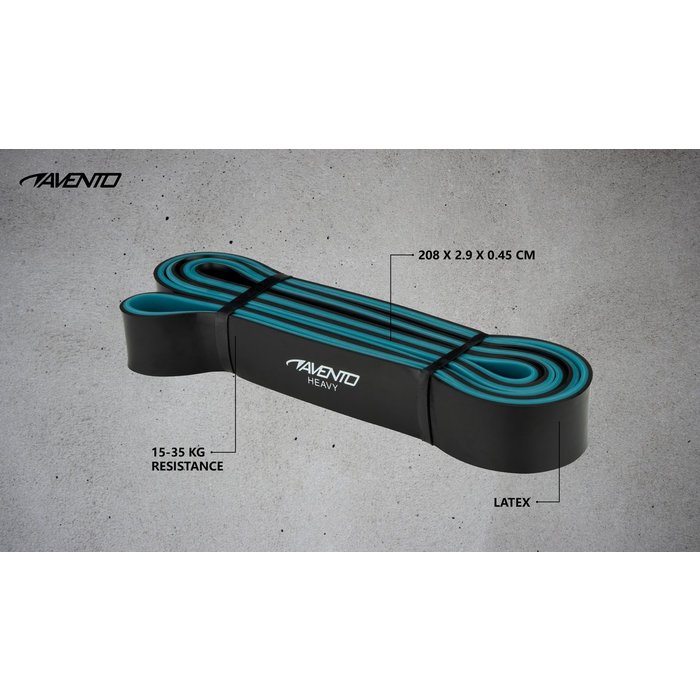 Avento® Avento® - Fitness Powerband Latex • HEAVY • Black/Blue