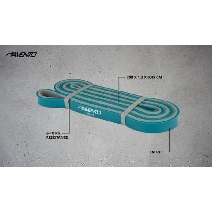 Avento® Avento® - Fitness Powerband Latex • LIGHT • Blau/Grau