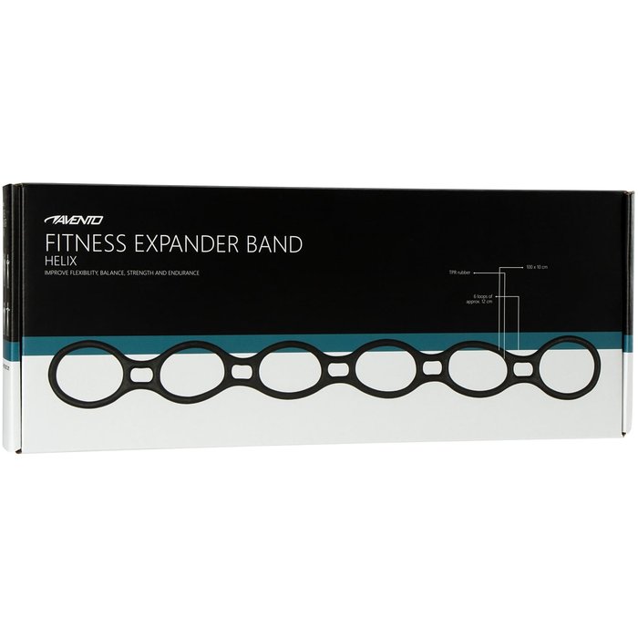 Avento® Avento® - Fitness Expander Band • HELIX • Zwart