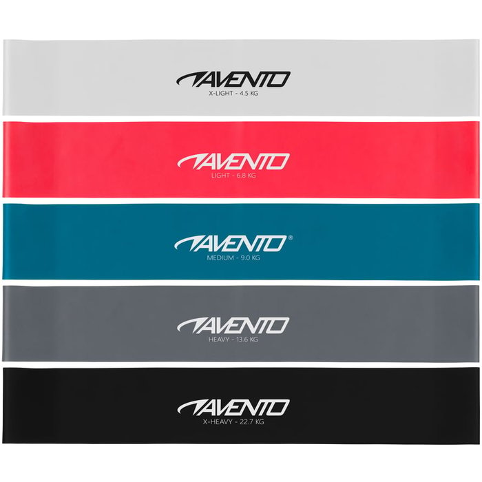 Avento® Avento® - Fitness resistance bands Set Latex • 5 Levels • Multi